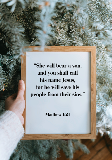Matthew 1:21, Christmas, Jesus our Savior